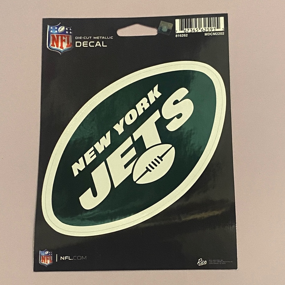 New York Jets metallic sticker Decal